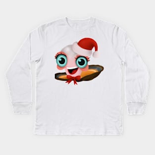 Cute Oyster Drawing Kids Long Sleeve T-Shirt